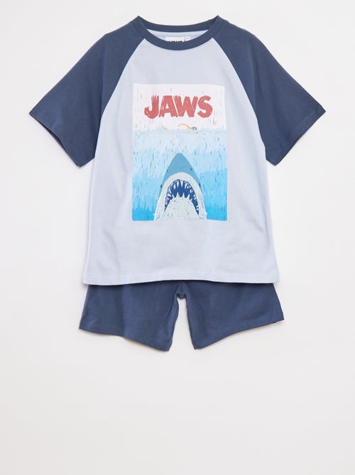 Tweedelige pyjama met T-shirt + short met print van 'Jaws' - 2-delig - Kiabi