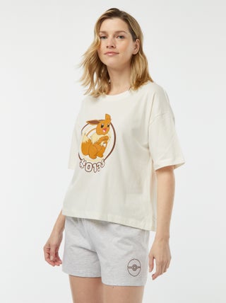 Tweedelige pyjama | T-shirt + short 'Eevee'