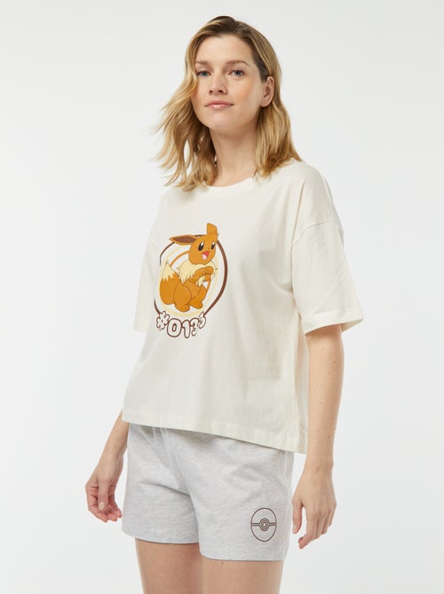 Tweedelige pyjama | T-shirt + short 'Eevee' - Kiabi