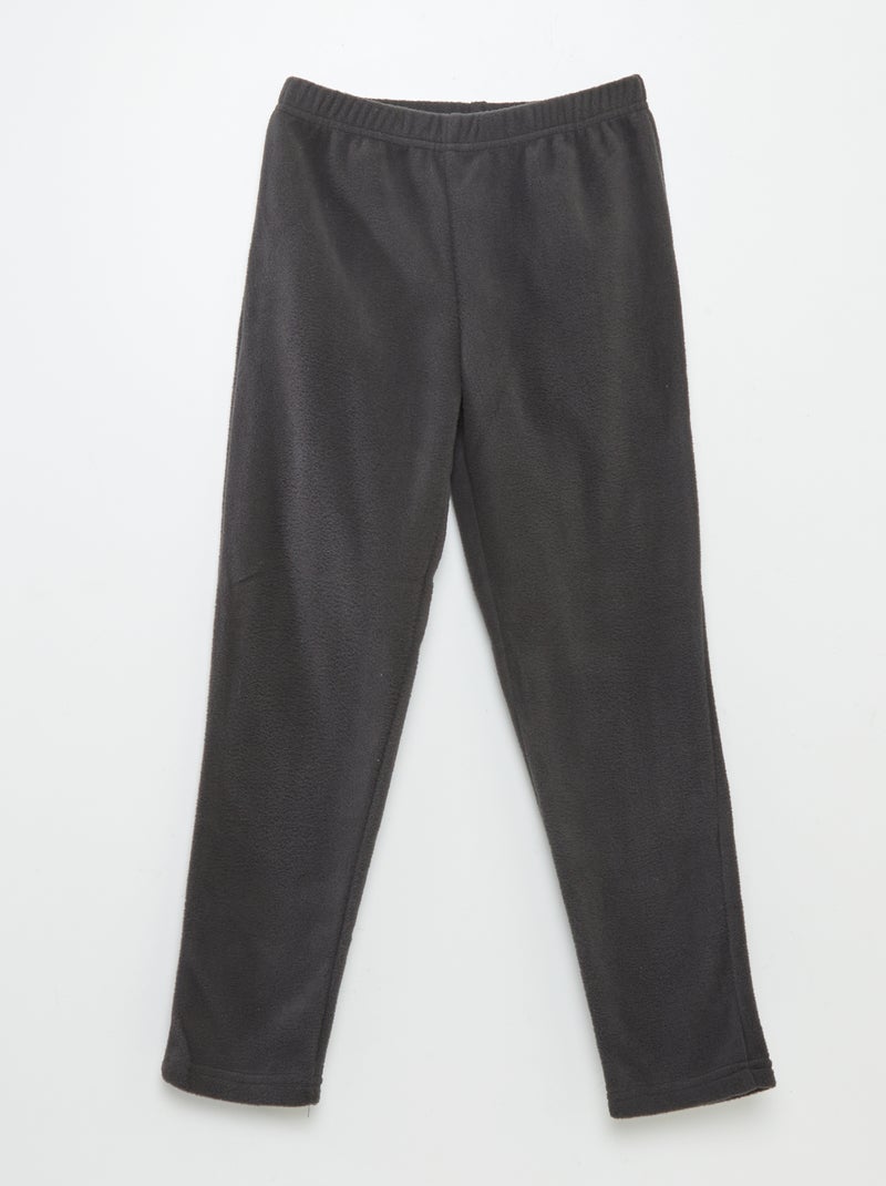 Tweedelige pyjama van fleece - 2-delig GRIJS - Kiabi