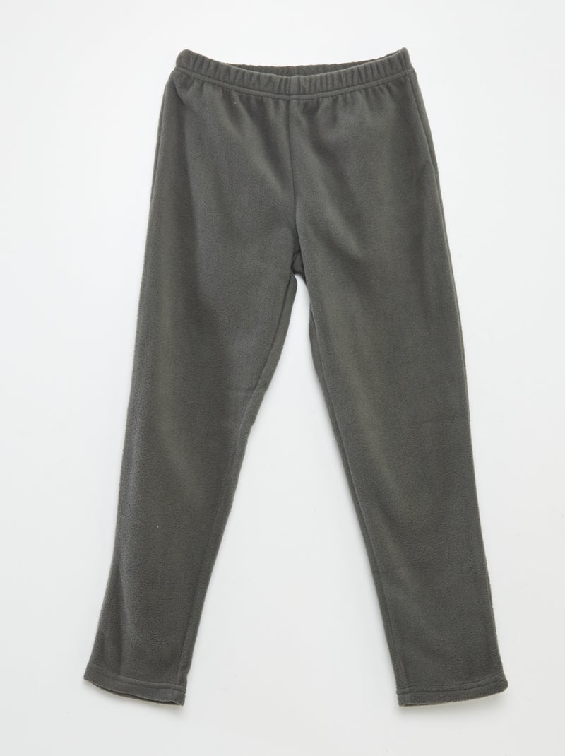 Tweedelige pyjama van fleece - 2-delig GROEN - Kiabi