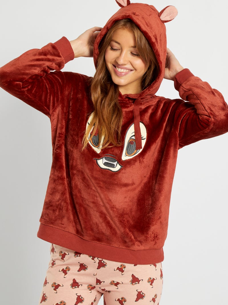 Tweedelige pyjama van fleece en jersey 'Bambi' 'Disney' BRUIN - Kiabi