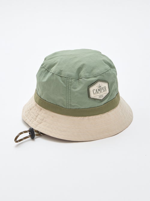 Tweekleurige bucket hat in camperstijl - Kiabi