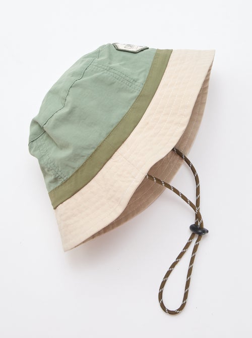 Tweekleurige bucket hat in camperstijl - Kiabi