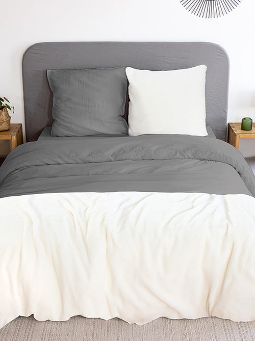 Tweekleurige dekbedset - Voor 2-persoonsbed - Kiabi