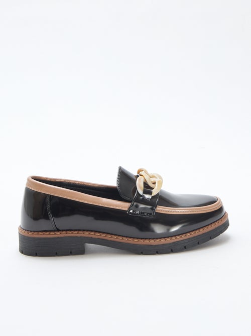 Tweekleurige glanzende loafers - Kiabi