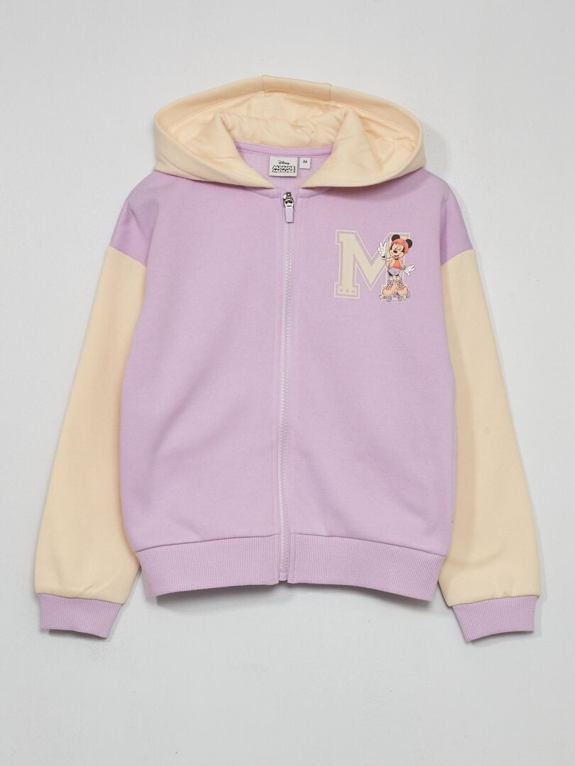 Tweekleurige hoodie 'Minnie Mouse' PAARS - Kiabi