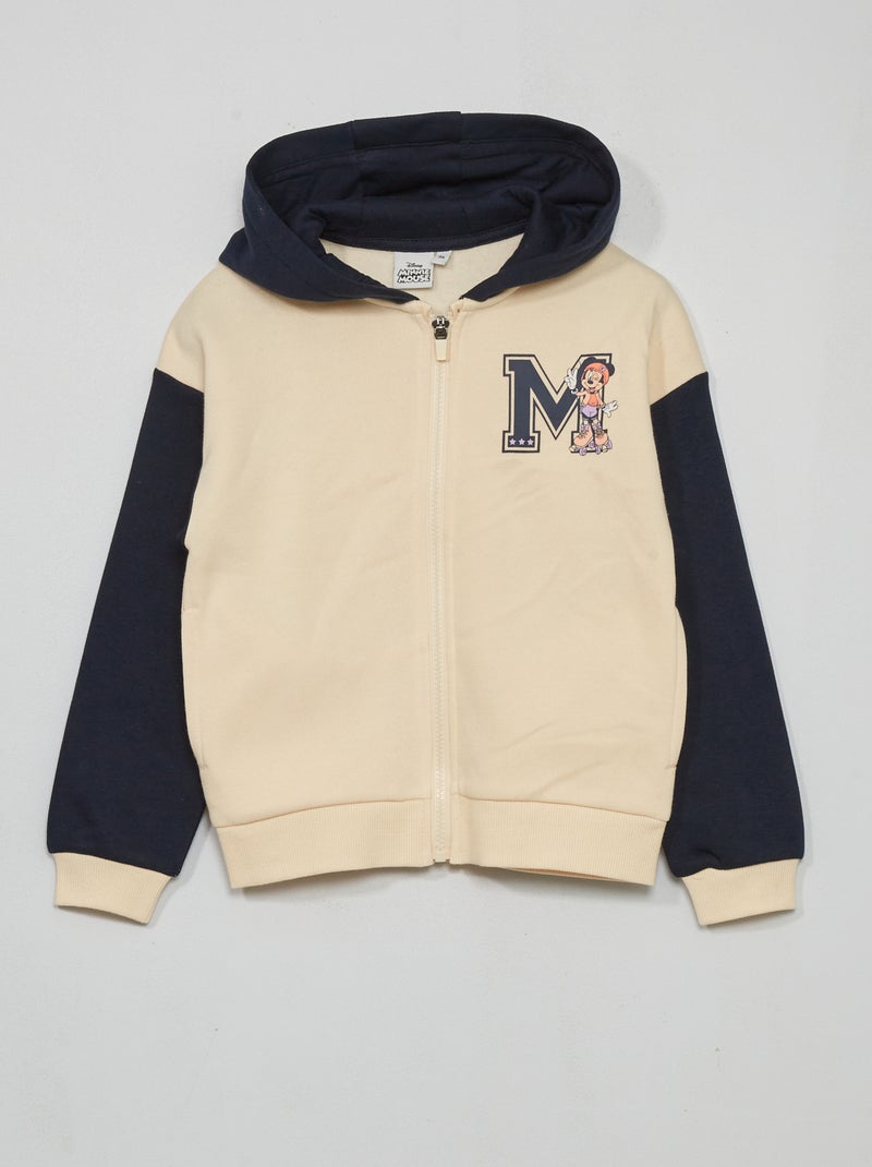 Tweekleurige hoodie 'Minnie Mouse' WIT - Kiabi