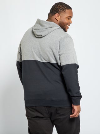 Tweekleurige hoodie van joggingstof