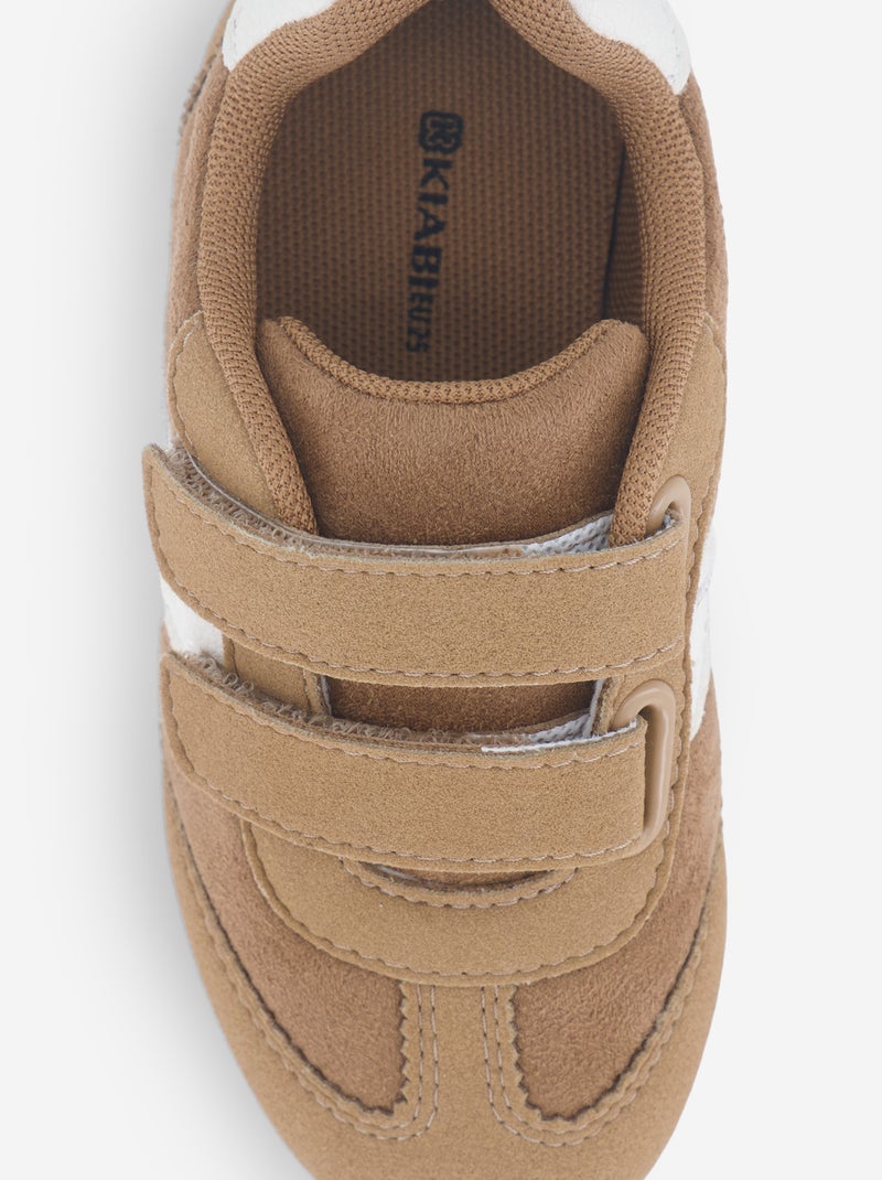 Tweekleurige lage sneakers Beige - Kiabi