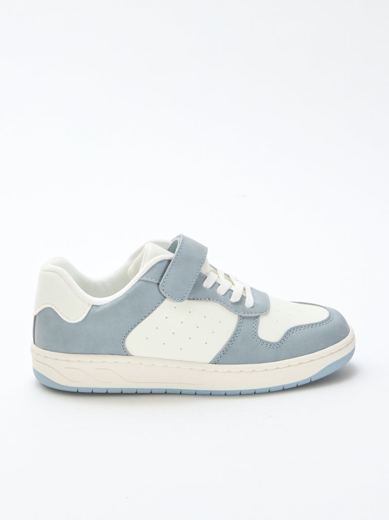 Tweekleurige, lage sneakers Blauw - Kiabi
