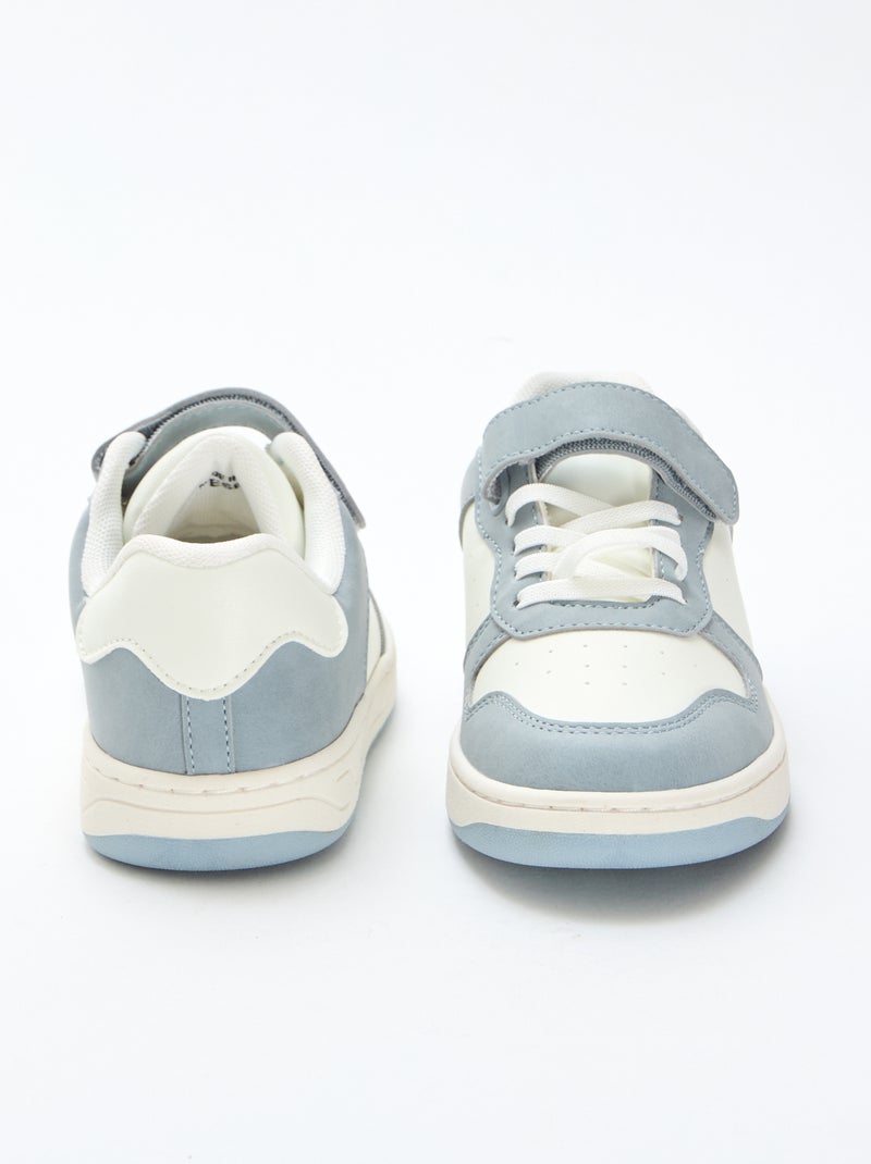 Tweekleurige, lage sneakers Blauw - Kiabi