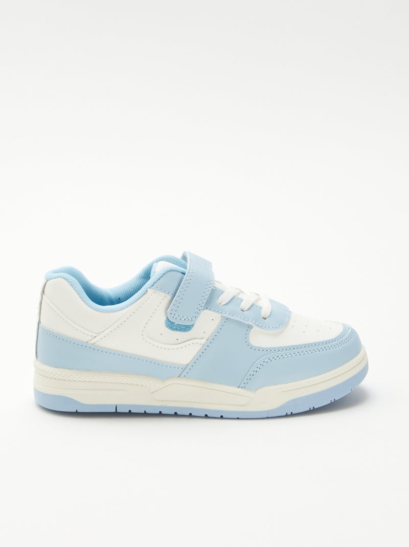 Tweekleurige lage sneakers Blauw - Kiabi