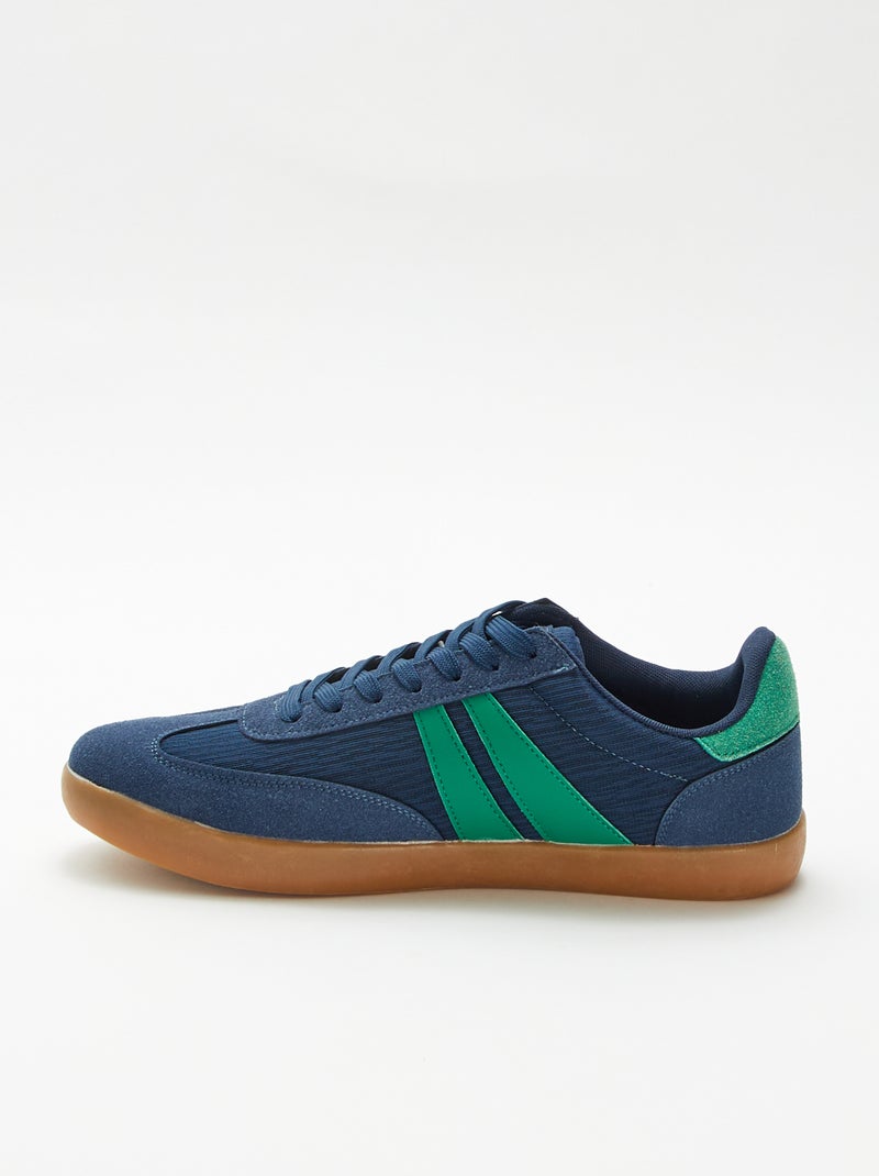 Tweekleurige lage sneakers Blauw - Kiabi