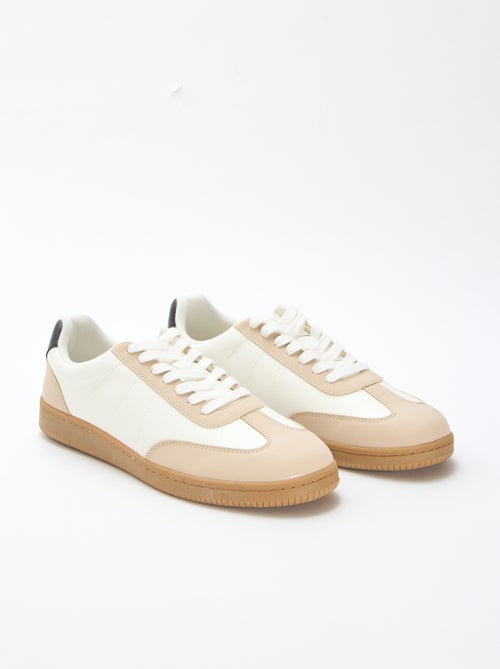 Tweekleurige, lage sneakers met veters - Kiabi