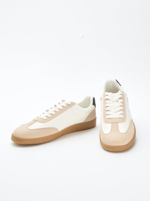 Tweekleurige, lage sneakers met veters - Kiabi