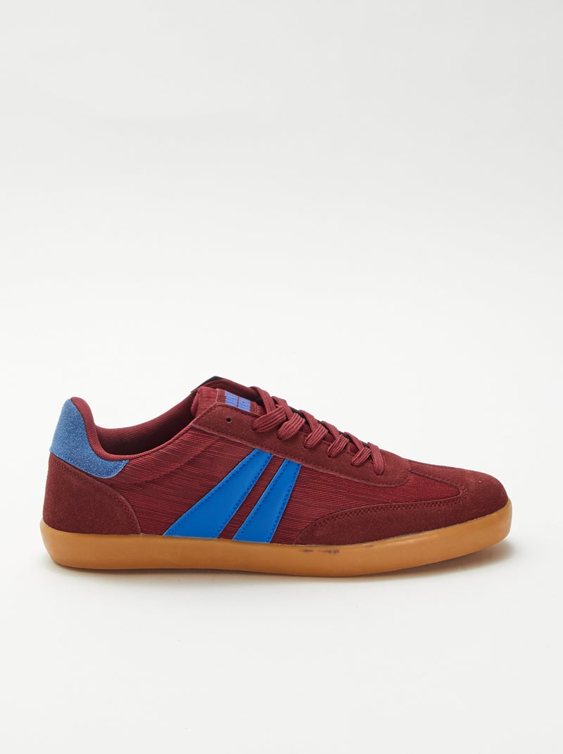 Tweekleurige lage sneakers Paars - Kiabi