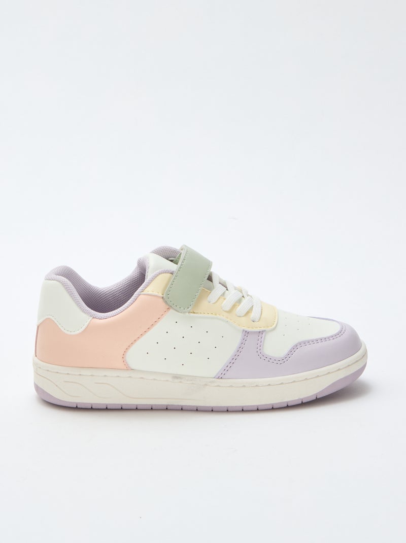 Tweekleurige, lage sneakers Rose - Kiabi