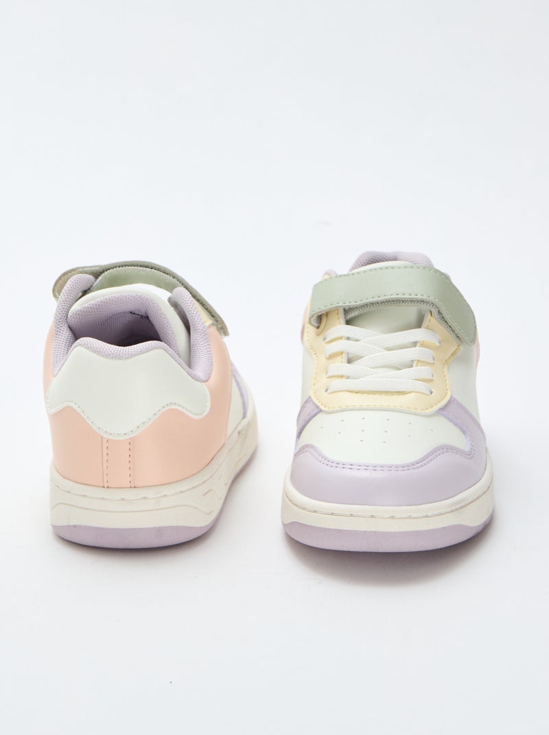Tweekleurige, lage sneakers Rose - Kiabi