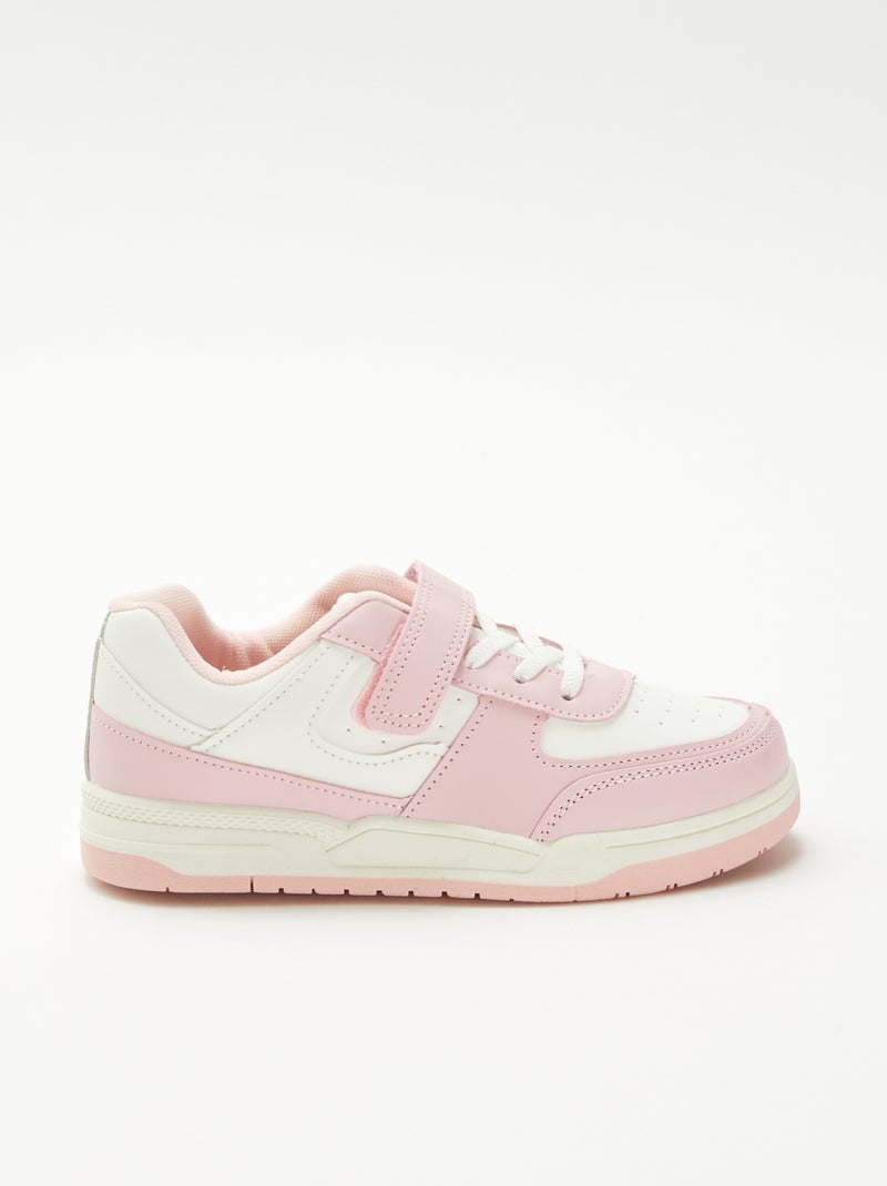 Tweekleurige lage sneakers Rose - Kiabi