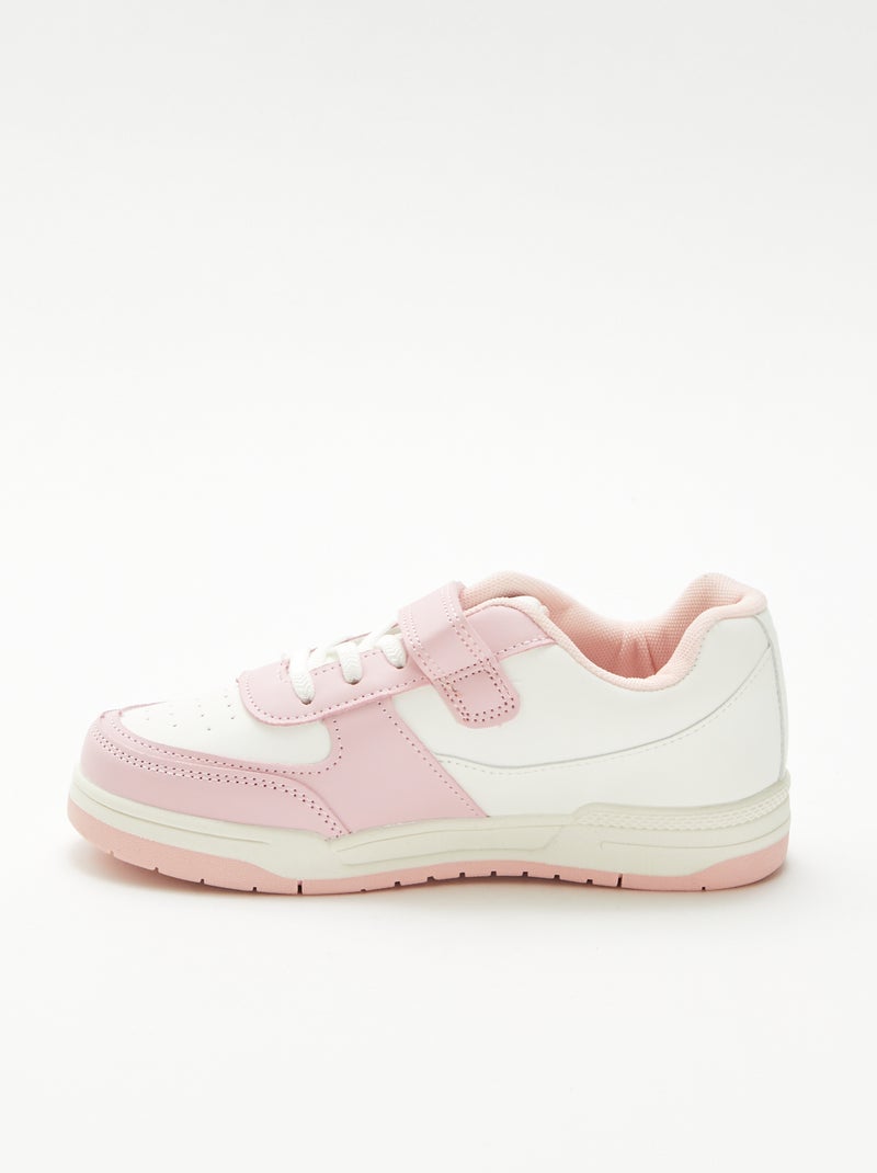 Tweekleurige lage sneakers Rose - Kiabi
