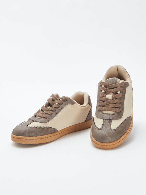 Tweekleurige, lage sneakers - Kiabi
