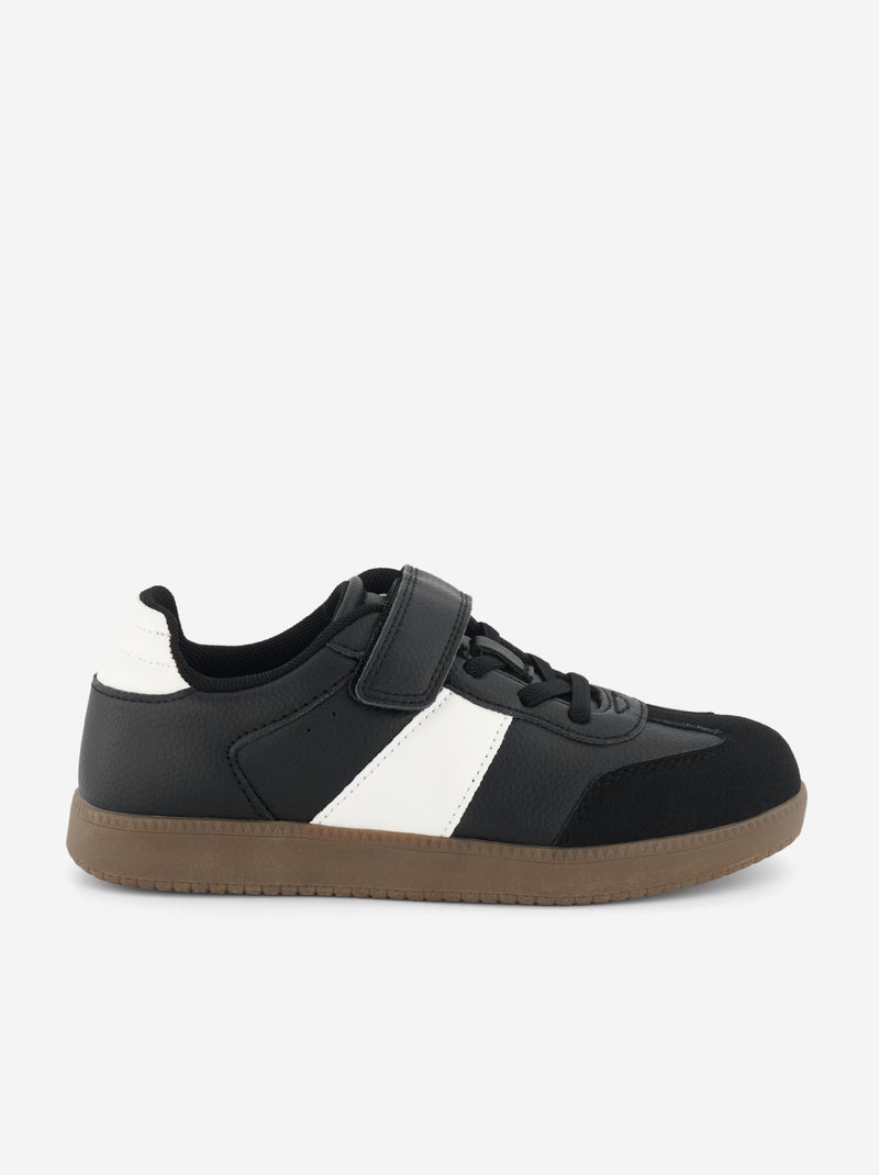 Tweekleurige lage sneakers Zwart - Kiabi