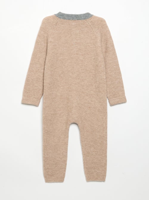 Tweekleurige lange jumpsuit van tricot - Kiabi