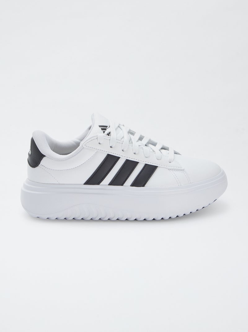 Tweekleurige platformsneakers 'Grand Court' 'adidas' wit - Kiabi