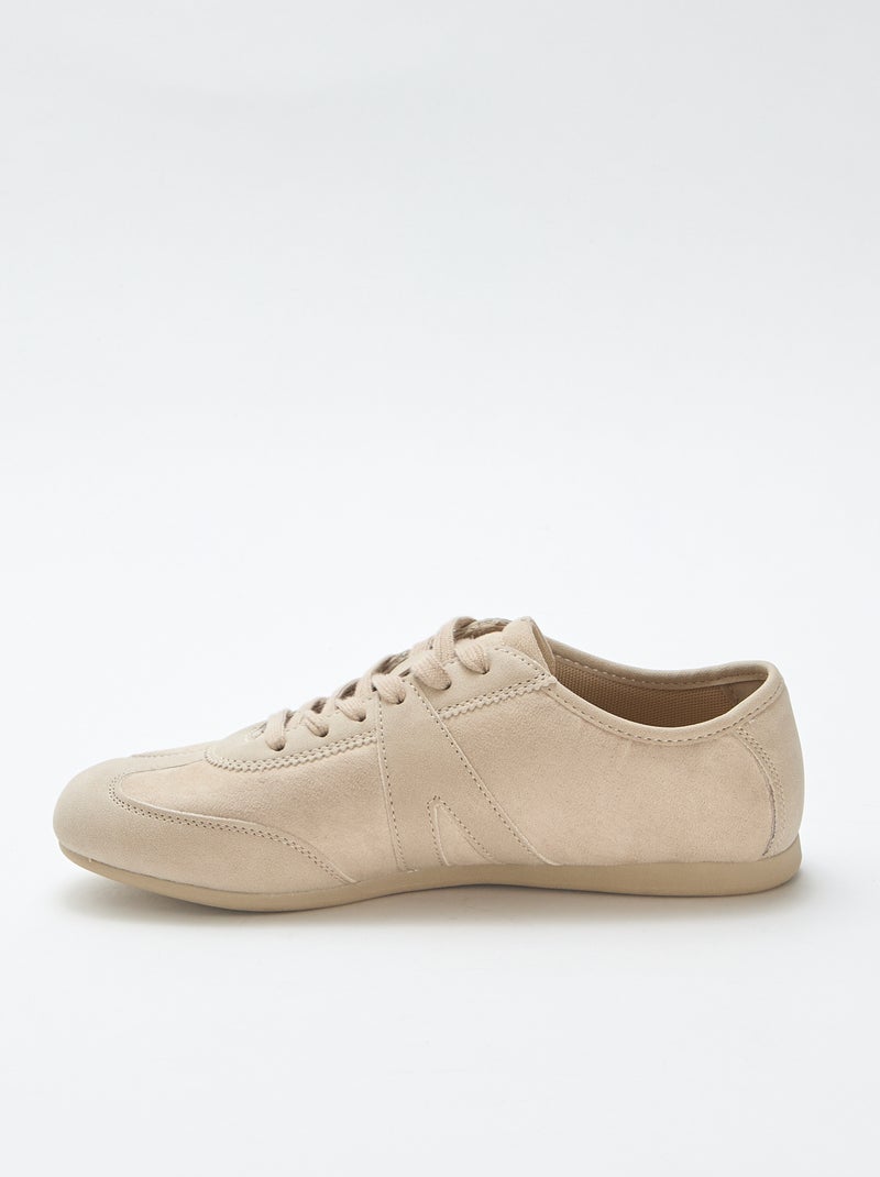 Tweekleurige sneakers Biege - Kiabi