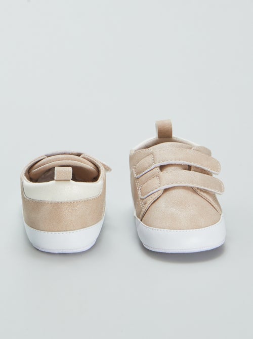 Tweekleurige sneakers met klittenband - Kiabi