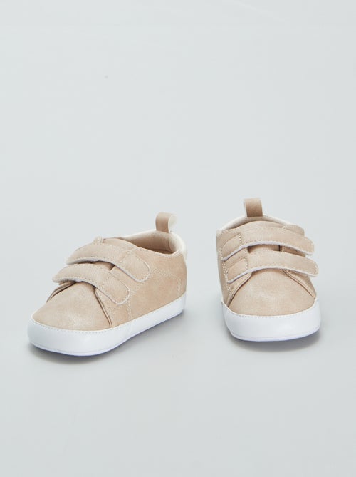 Tweekleurige sneakers met klittenband - Kiabi