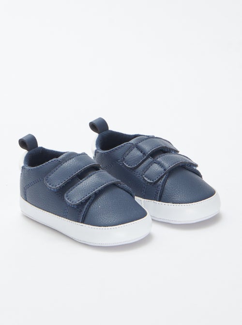 Tweekleurige sneakers met klittenband - Kiabi