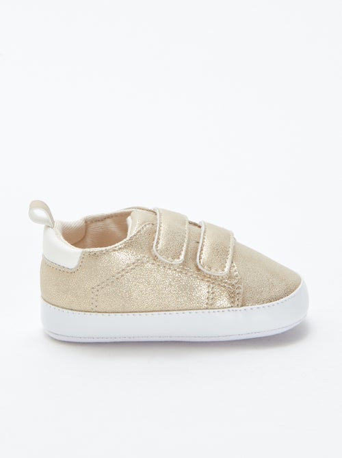 Tweekleurige sneakers met klittenband - Kiabi