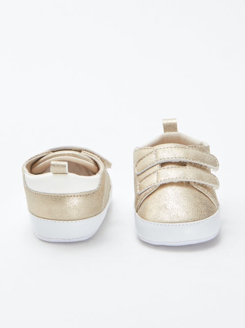 Tweekleurige sneakers met klittenband - Kiabi