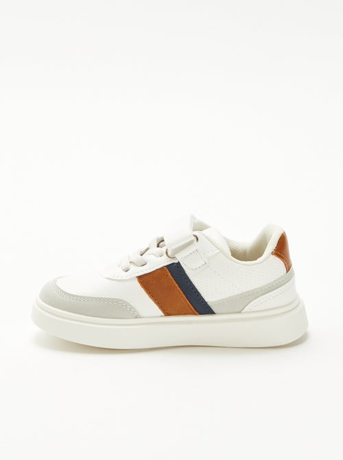 Tweekleurige sneakers met klittenband - Kiabi