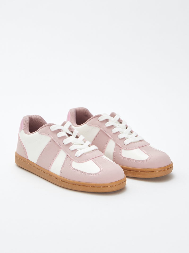 Tweekleurige sneakers met veters ROSE - Kiabi