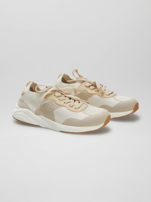 Tweekleurige sneakers van mesh - Kiabi