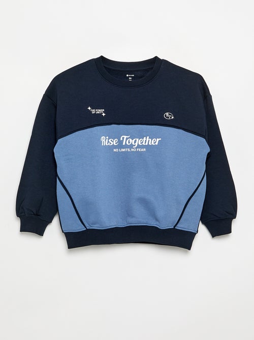 Tweekleurige sweater met lange mouwen - Kiabi