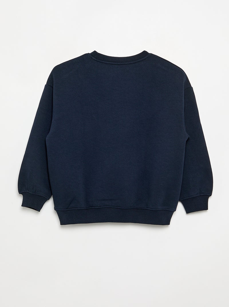 Tweekleurige sweater met lange mouwen Blauw - Kiabi