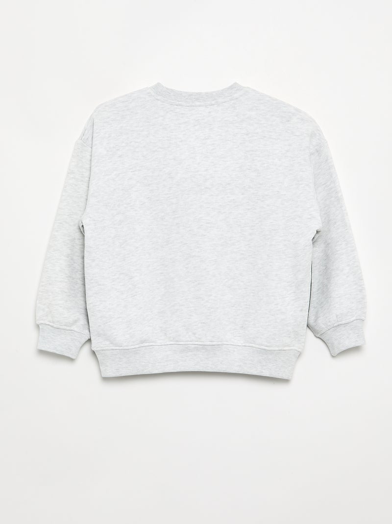 Tweekleurige sweater met lange mouwen Grijs - Kiabi