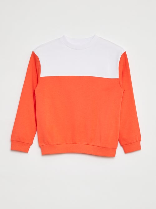 Tweekleurige sweater met lange mouwen - Kiabi