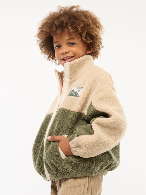 Tweekleurige sweater van bouclé - Kiabi