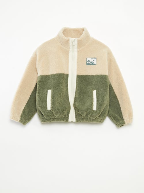 Tweekleurige sweater van bouclé - Kiabi