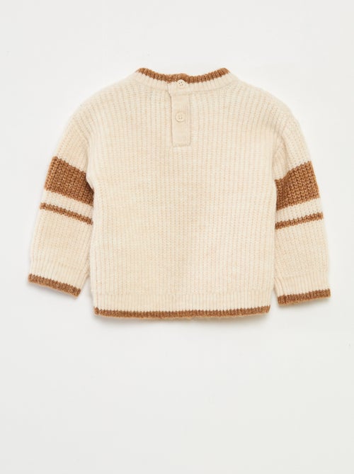 Tweekleurige trui met ronde hals - Kiabi