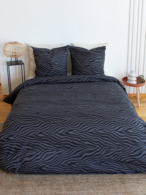 Tweepersoons dekbedovertrekset met zebraprint - Kiabi