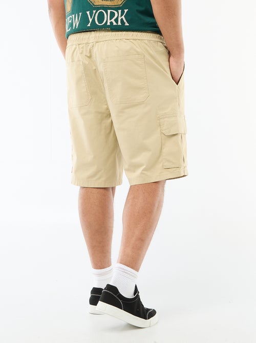Twill bermuda met meerdere zakken - Kiabi