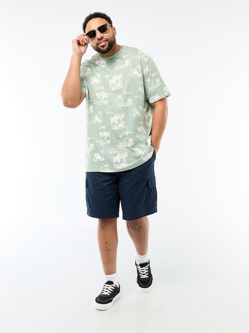 Twill bermuda met meerdere zakken - Kiabi