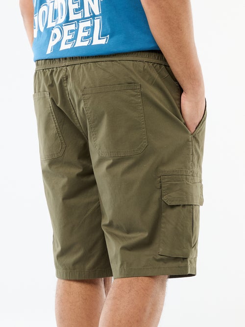 Twill bermuda met meerdere zakken - Kiabi