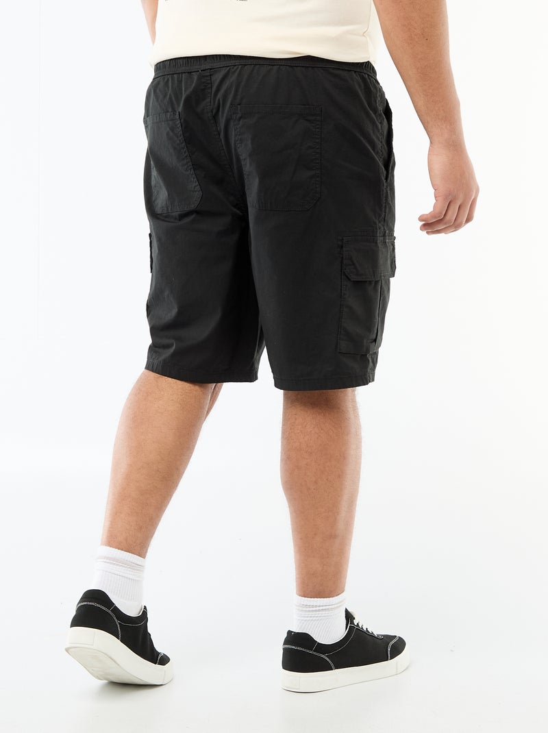 Twill bermuda met meerdere zakken Zwart - Kiabi